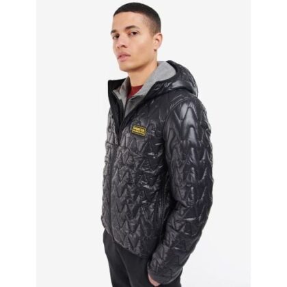 Barbour Black Hooded Wave Quilted Jacket by Designer Wear GBP90 - Grab Your Coat!