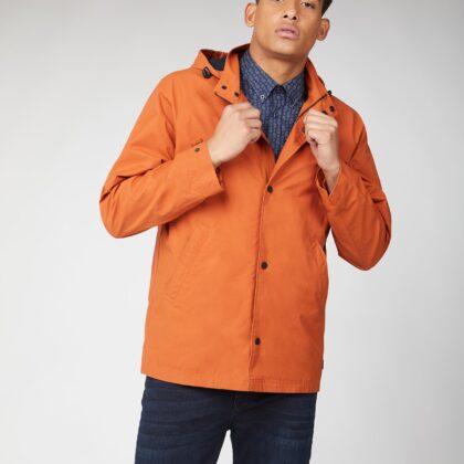 Ben Sherman Hooded Orange Coach Jacket XS Burnt Orange by Ben Sherman GBP75.0000 - Grab Your Coat!