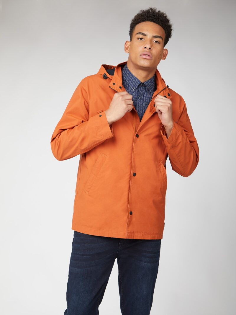 Ben Sherman Hooded Orange Coach Jacket XS Burnt Orange by Ben Sherman GBP75.0000 - Grab Your Coat!