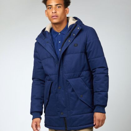 Blue Quilted Mountaineering Jacket XS Twilight Denim by Ben Sherman GBP75.0000 - Grab Your Coat!