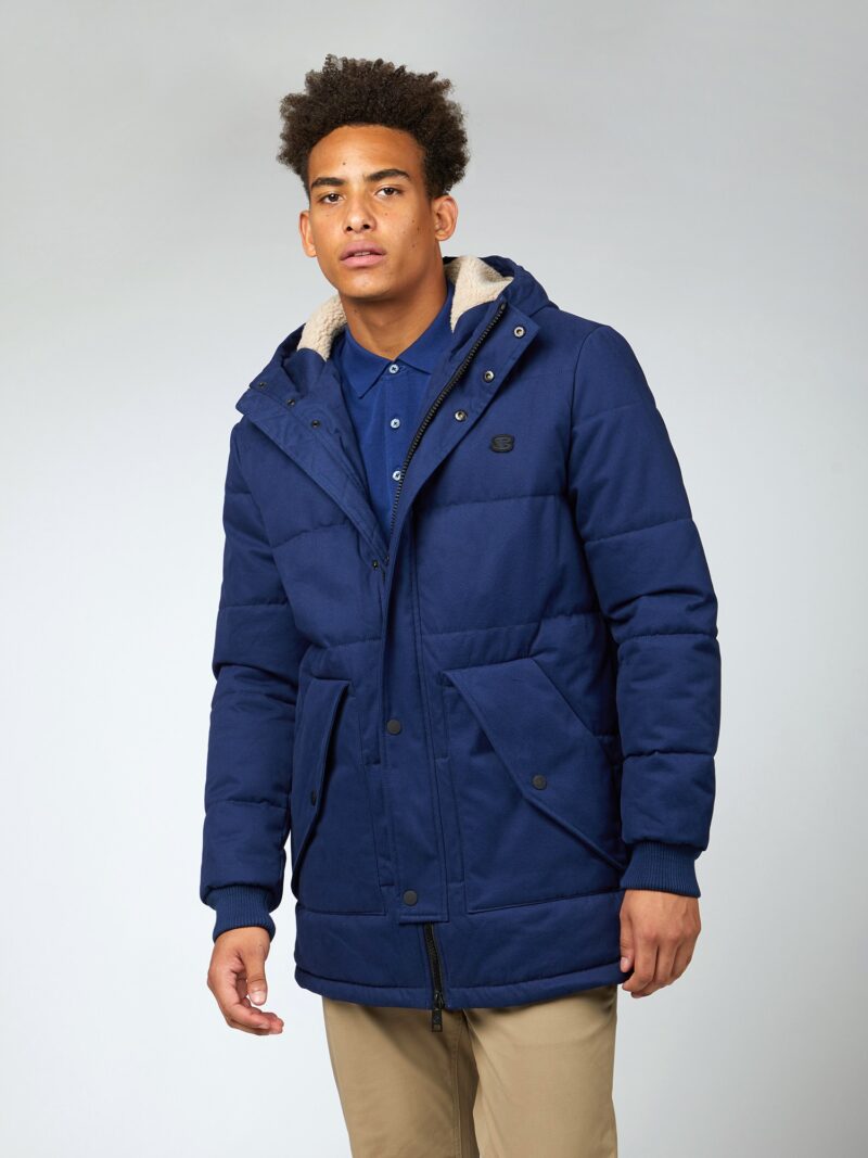 Blue Quilted Mountaineering Jacket XS Twilight Denim by Ben Sherman GBP75.0000 - Grab Your Coat!