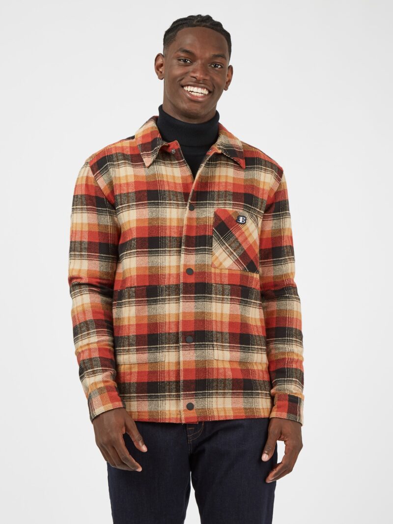 Burnt Orange Check Chore Jacket Medium Burnt Orange by Ben Sherman GBP95.0000 - Grab Your Coat!