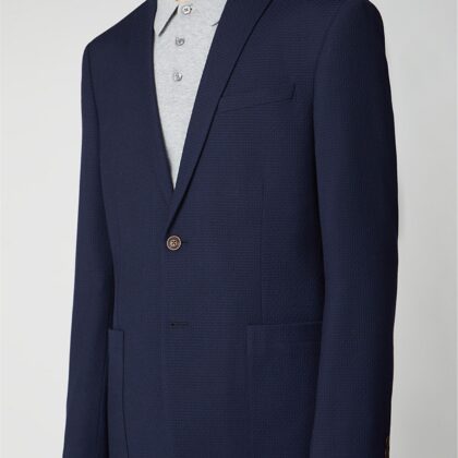 Deep Blue Structure Slim Fit Suit Jacket 42R Blue by Ben Sherman GBP44.0000 - Grab Your Coat!