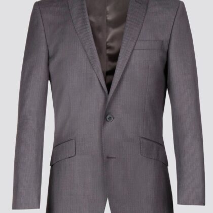 Grey Stripe Suit Jacket 38L Grey by Ben Sherman GBP44.0000 - Grab Your Coat!