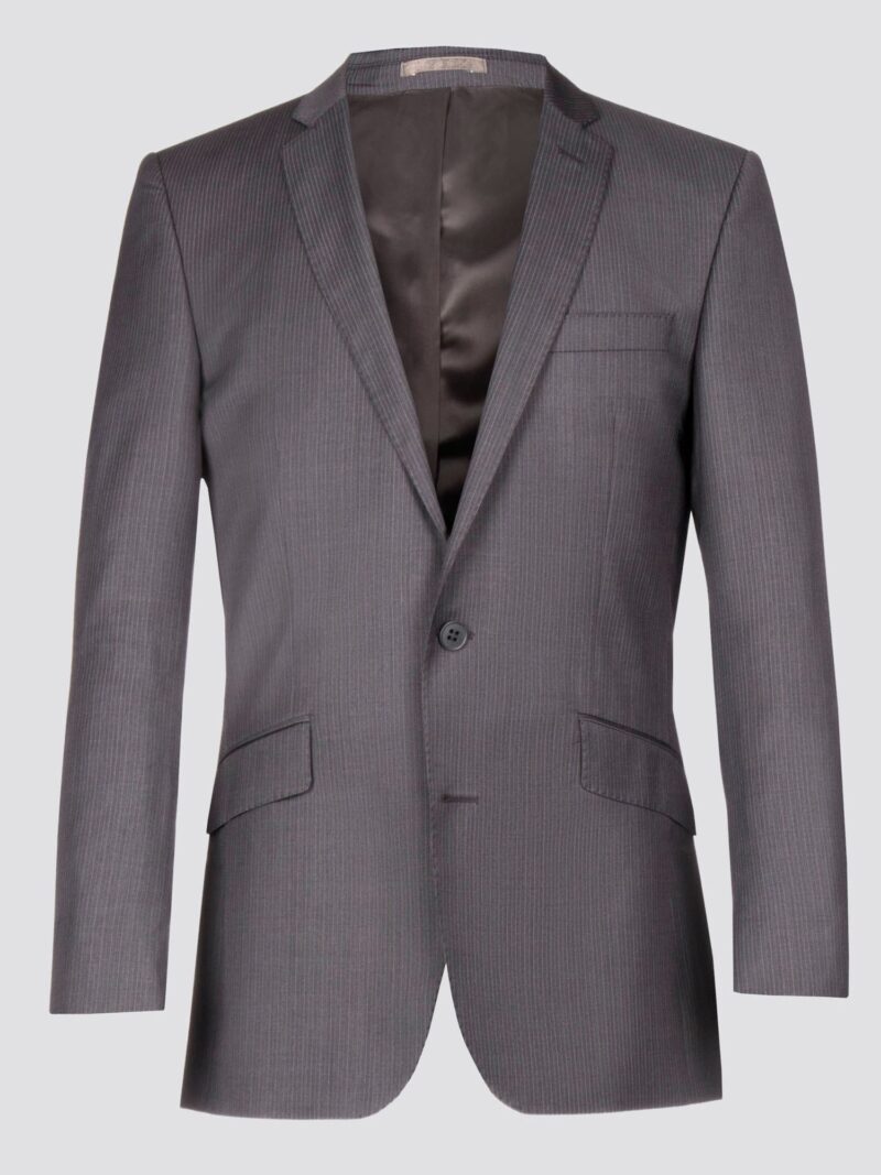 Grey Stripe Suit Jacket 38L Grey by Ben Sherman GBP44.0000 - Grab Your Coat!