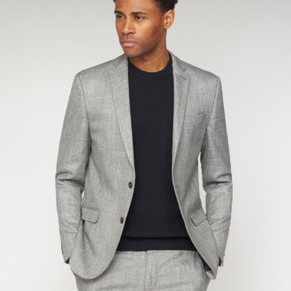 Grey Twist Structure Slim Fit Suit Jacket 36S Grey by Ben Sherman GBP74.0000 - Grab Your Coat!