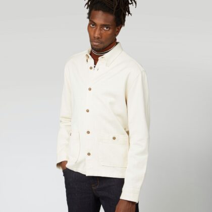 Ivory Raw Cotton Chore Jacket XXL Ivory by Ben Sherman GBP66.0000 - Grab Your Coat!