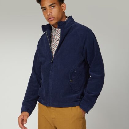 Navy Blue Cord Harrington Jacket XXL Ink by Ben Sherman GBP94.0000 - Grab Your Coat!