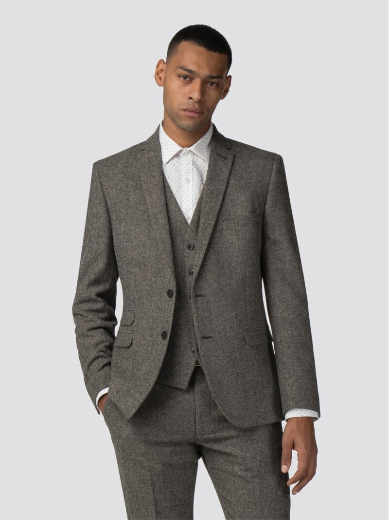 Oatmeal Tweed Donegal Camden Jacket 44R Oatmeal by Ben Sherman GBP44.0000 - Grab Your Coat!
