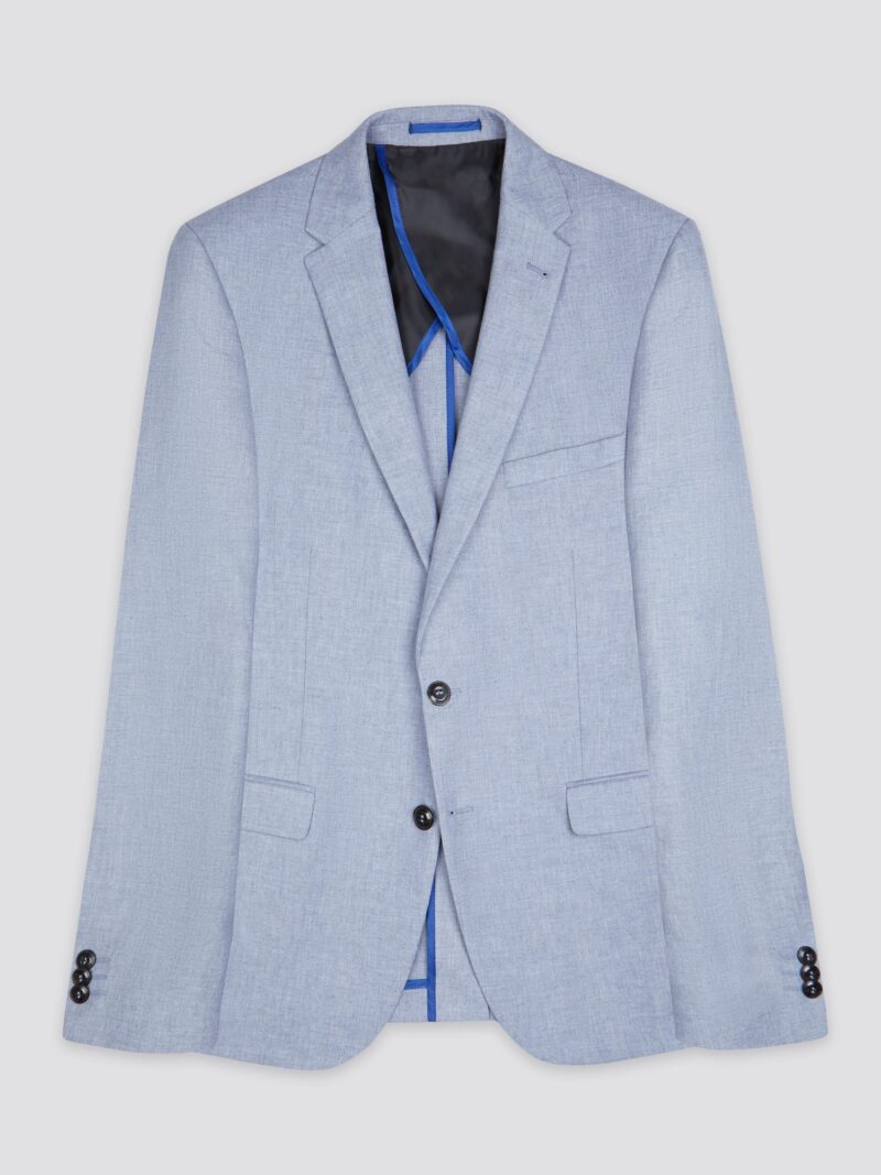 Pale Blue Chambray Camden Fit Suit Jacket 38R Pale Blue by Ben Sherman GBP50.0000 - Grab Your Coat!