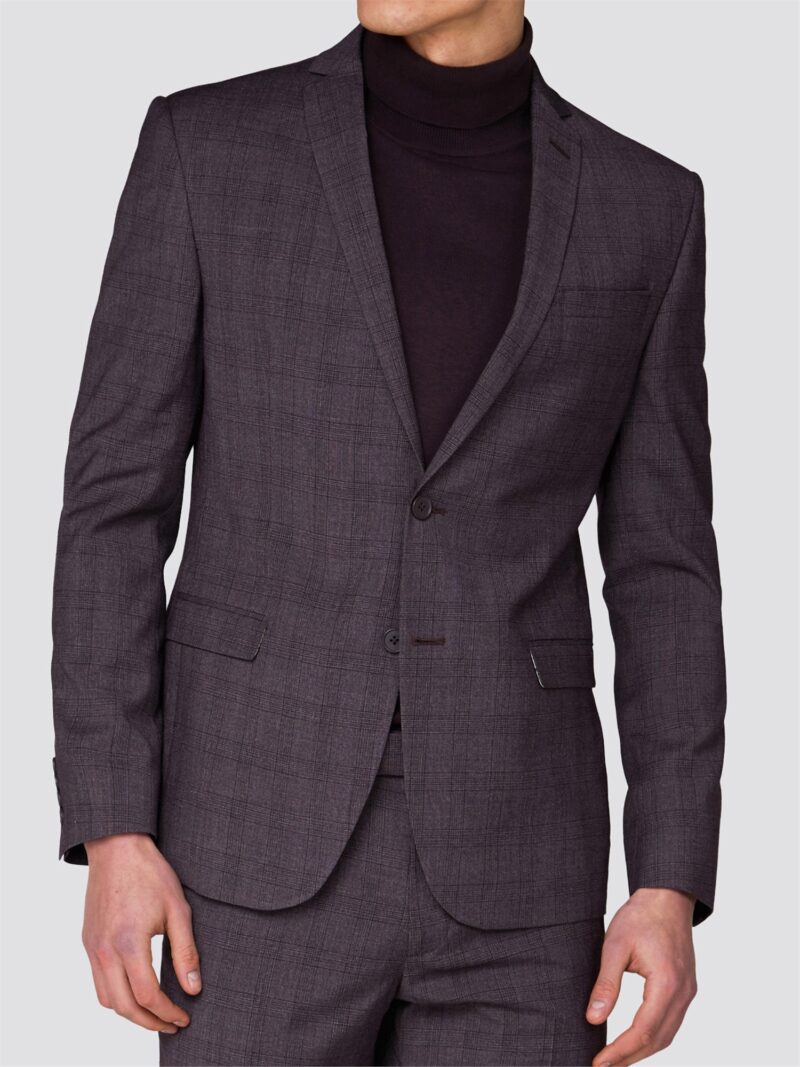 Rust Chambray Check Skinny Fit Suit Jacket 38R Rust by Ben Sherman GBP44.0000 - Grab Your Coat!