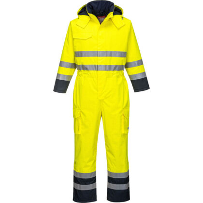 Biz Flame Hi Vis Flame Resistant Rain Multi Coverall Yellow / Navy L by Tooled Up GBP188.95 - Grab Your Coat!