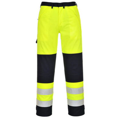 Biz Flame Hi Vis Multi-Norm Flame Resistant Trousers Yellow / Navy S by Tooled Up GBP90.95 - Grab Your Coat!