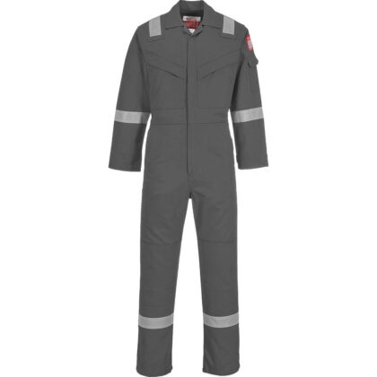 Biz Flame Mens Aberdeen Flame Resistant Antistatic Coverall Grey L 34" by Tooled Up GBP74.95 - Grab Your Coat!