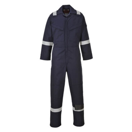 Biz Flame Mens Aberdeen Flame Resistant Antistatic Coverall Navy Blue 5XL 32" by Tooled Up GBP67.95 - Grab Your Coat!