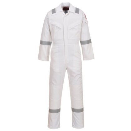 Biz Flame Mens Aberdeen Flame Resistant Antistatic Coverall White S 32" by Tooled Up GBP67.95 - Grab Your Coat!