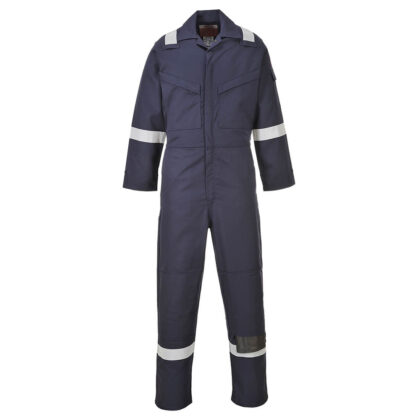 Biz Flame Mens Aberdeen Flame Resistant Coverall Navy Blue 38" 32" by Tooled Up GBP67.95 - Grab Your Coat!