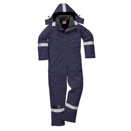 Biz Flame Mens Flame Resistant Antistatic Winter Overall Navy Blue XL 32" by Tooled Up GBP150.95 - Grab Your Coat!
