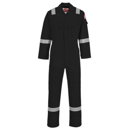 Biz Flame Mens Flame Resistant Lightweight Antistatic Coverall Black S 32" by Tooled Up GBP66.95 - Grab Your Coat!