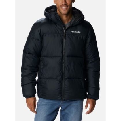 Columbia Mens Black Puffect Hooded Jacket by Designer Wear GBP115 - Grab Your Coat!