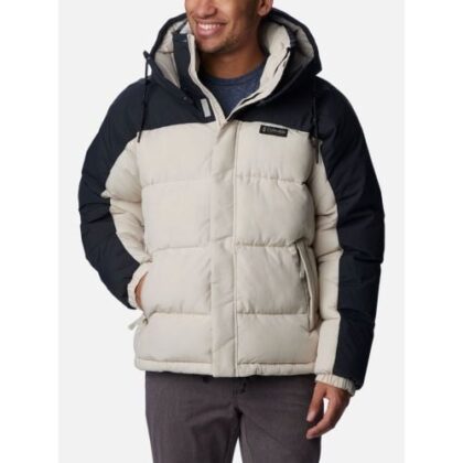 Columbia Mens Dark Stone Black Snowqualmie Puffer Jacket by Designer Wear GBP169 - Grab Your Coat!