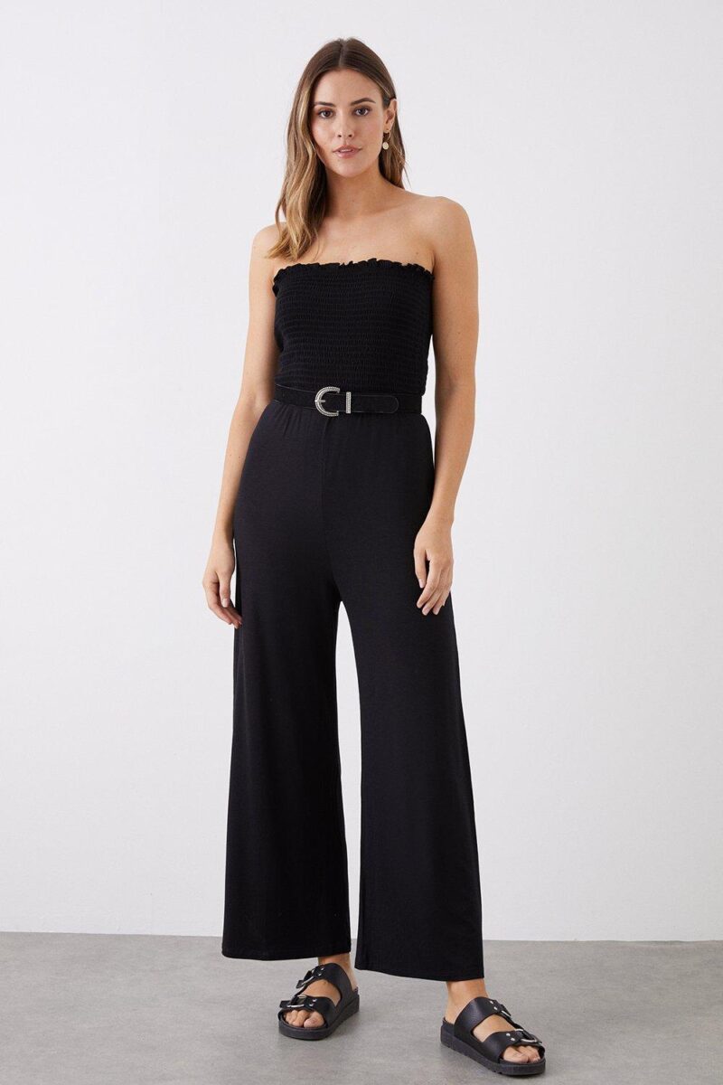 Dorothy Perkins Womens Black Shirred Bodice Bandeau Jumpsuit by Dorothy Perkins UK GBP7.80 - Grab Your Coat!