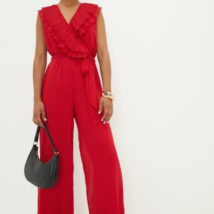 Dorothy Perkins Womens Chiffon Pleated Jumpsuit by Dorothy Perkins UK GBP10.00 - Grab Your Coat!