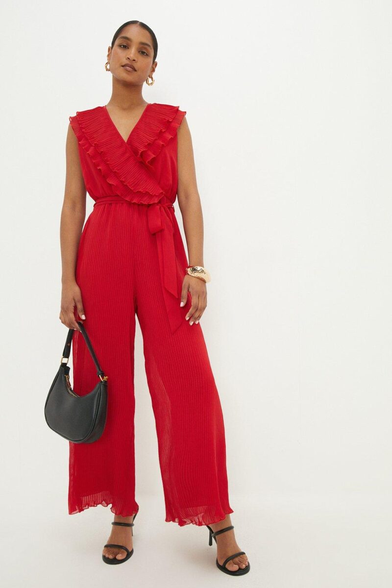 Dorothy Perkins Womens Chiffon Pleated Jumpsuit by Dorothy Perkins UK GBP10.00 - Grab Your Coat!