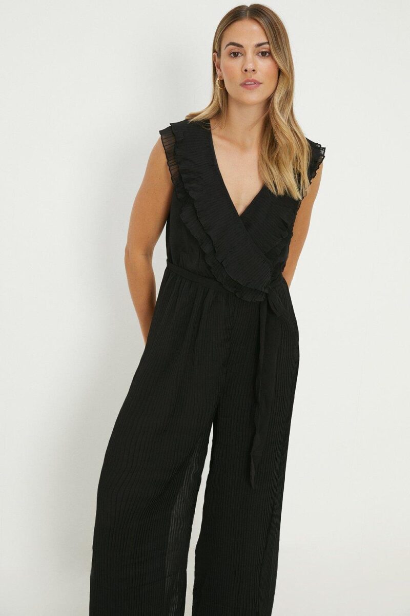 Dorothy Perkins Womens Chiffon Pleated Jumpsuit by Dorothy Perkins UK GBP10.00 - Grab Your Coat!