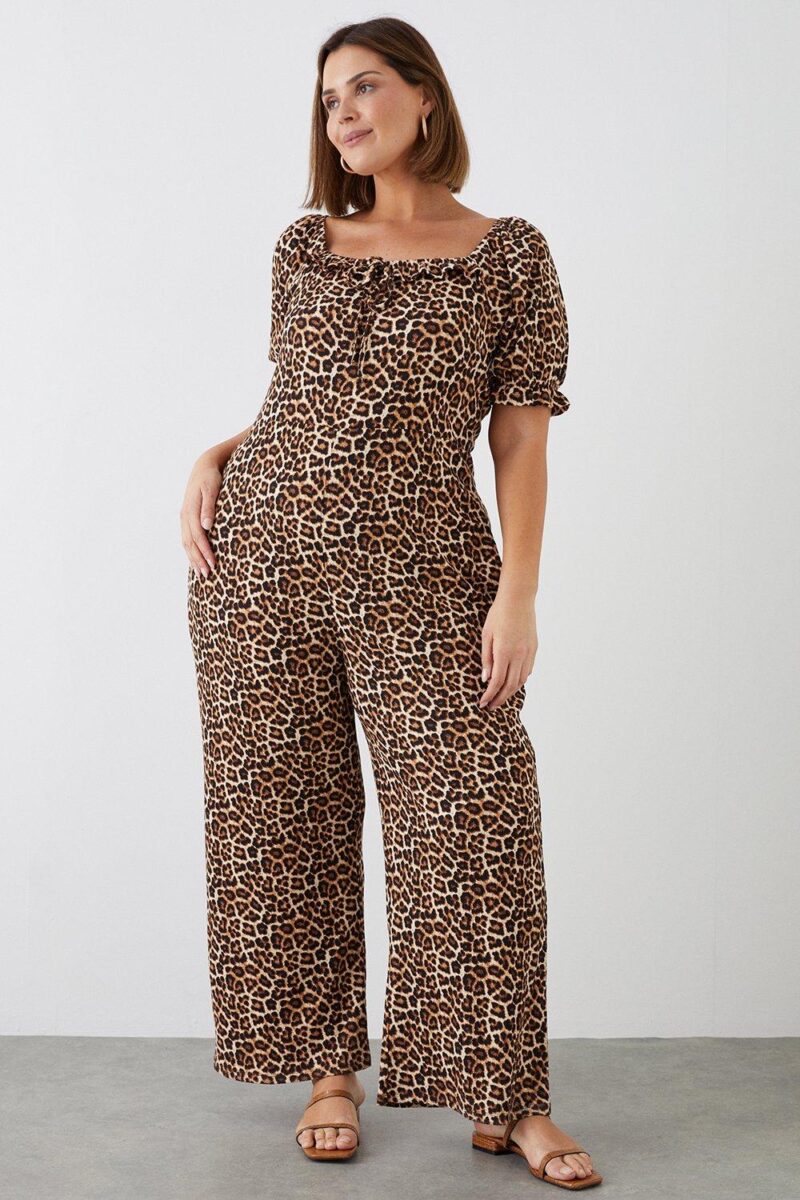 Dorothy Perkins Womens Curve Animal Square Neck Jumpsuit by Dorothy Perkins UK GBP7.80 - Grab Your Coat!