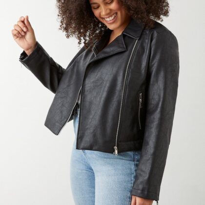 Dorothy Perkins Womens Curve Faux Leather Biker Jacket by Dorothy Perkins UK GBP47.20 - Grab Your Coat!