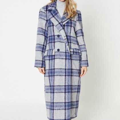 Dorothy Perkins Womens Double Breasted Checked Long Jacket by Dorothy Perkins UK GBP26.70 - Grab Your Coat!