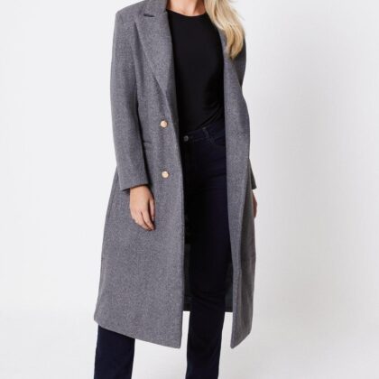 Dorothy Perkins Womens Longline Double Breasted Formal Coat by Dorothy Perkins UK GBP45.00 - Grab Your Coat!