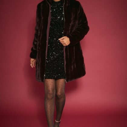Dorothy Perkins Womens Longline Zip Through Faux Fur Coat by Dorothy Perkins UK GBP45.00 - Grab Your Coat!
