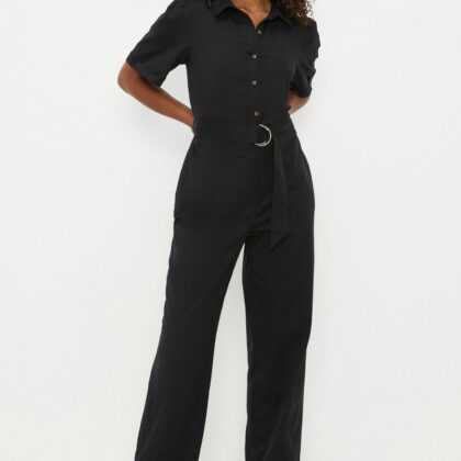 Dorothy Perkins Womens Tall Belted Button Down Jumpsuit by Dorothy Perkins UK GBP14.70 - Grab Your Coat!