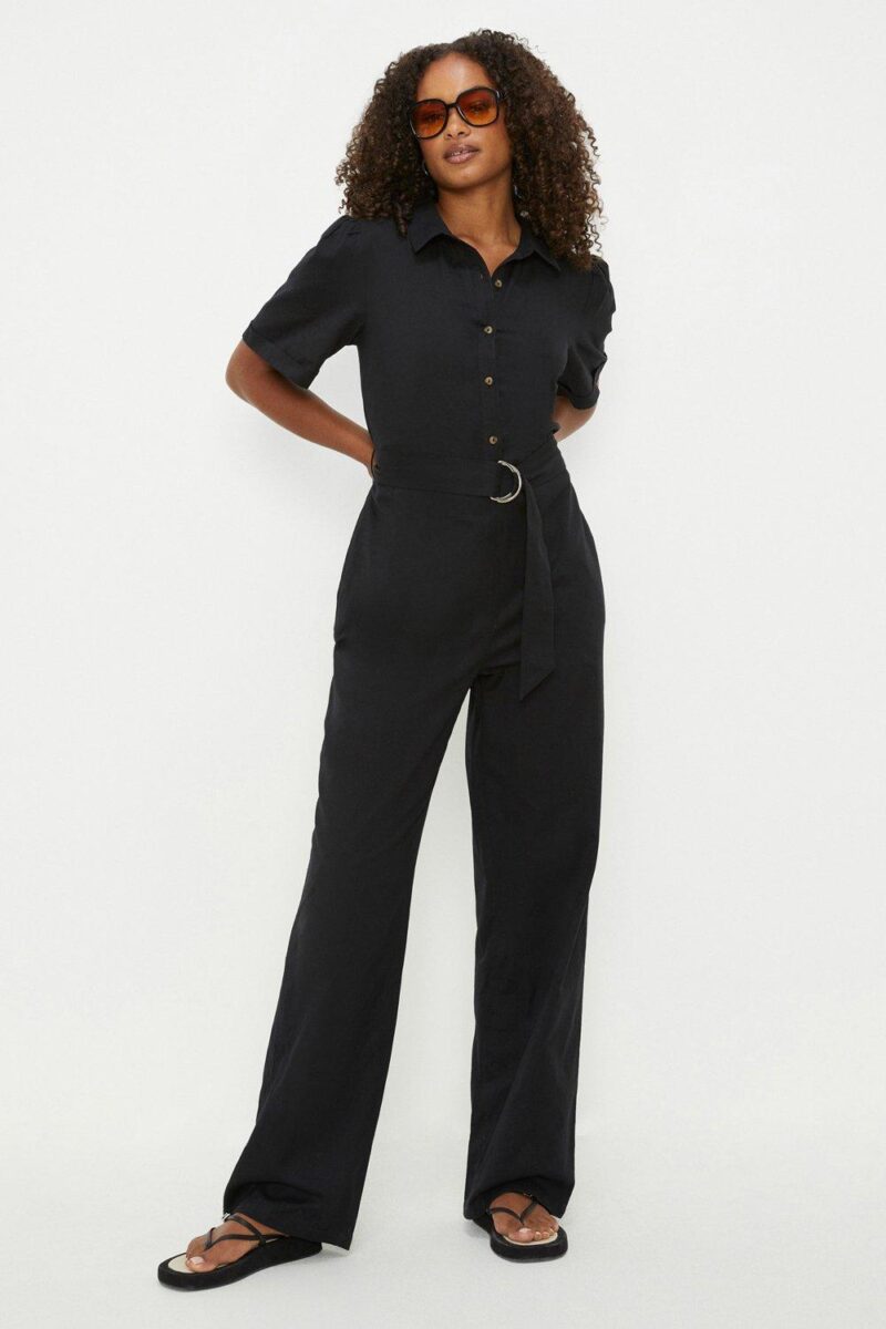 Dorothy Perkins Womens Tall Belted Button Down Jumpsuit by Dorothy Perkins UK GBP14.70 - Grab Your Coat!