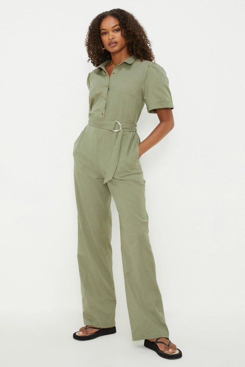 Dorothy Perkins Womens Tall Belted Button Down Jumpsuit by Dorothy Perkins UK GBP14.70 - Grab Your Coat!