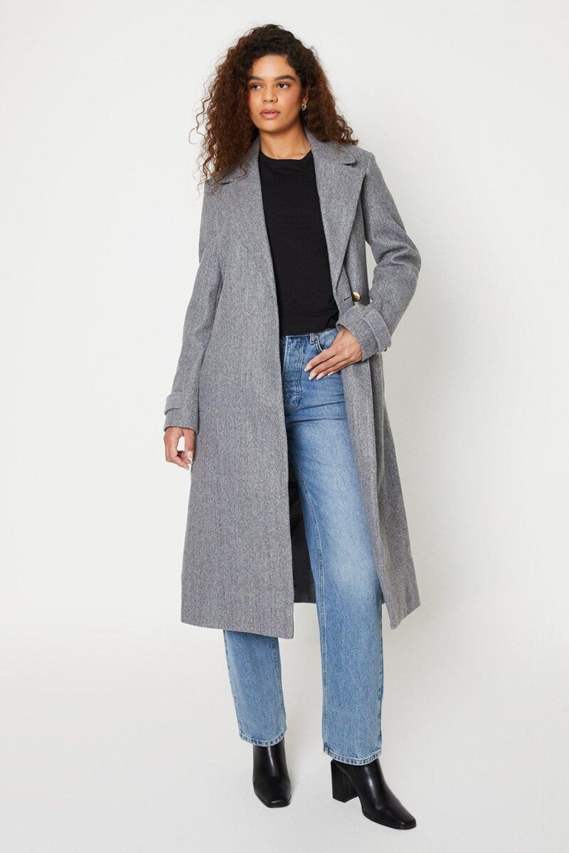 Dorothy Perkins Womens Tall Longline Belted Coat by Dorothy Perkins UK GBP42.50 - Grab Your Coat!