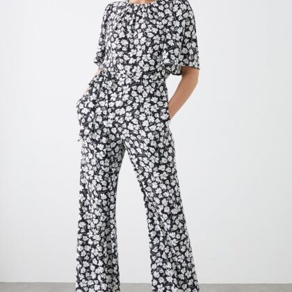 Dorothy Perkins Womens Tall Mono Print Flutter Sleeve Jumpsuit by Dorothy Perkins UK GBP15.75 - Grab Your Coat!