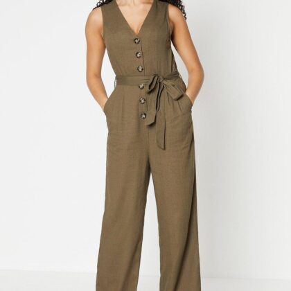 Dorothy Perkins Womens Tall Tie Waist Jumpsuit by Dorothy Perkins UK GBP31.20 - Grab Your Coat!