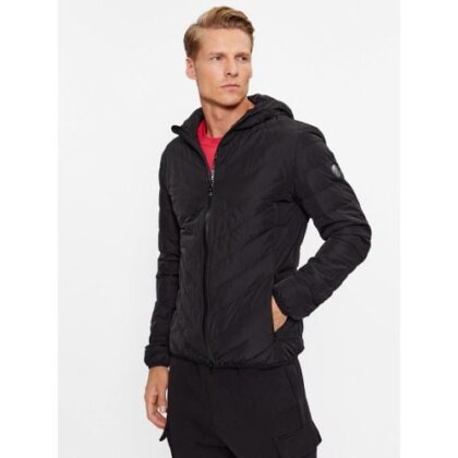 EA7 Mens Black Premium Shield Jacket by Designer Wear GBP119 - Grab Your Coat!