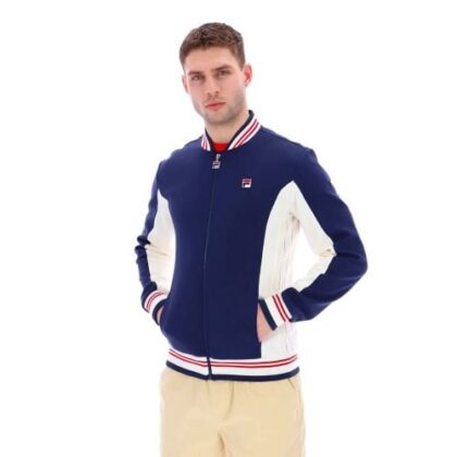 FILA Mens FILA Navy Gardenia FILA Red Settanta Track Jacket by Designer Wear GBP55 - Grab Your Coat!