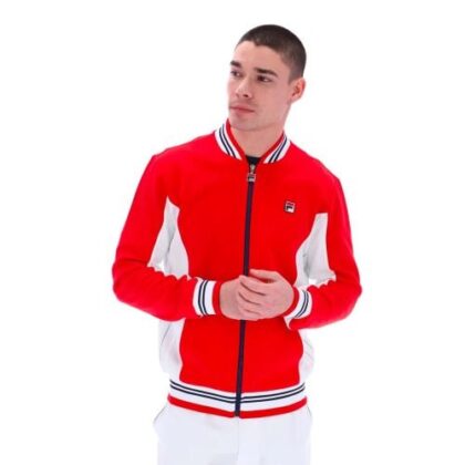 FILA Mens FILA Red White FILA Navy ZN Settanta Track Jacket by Designer Wear GBP55 - Grab Your Coat!