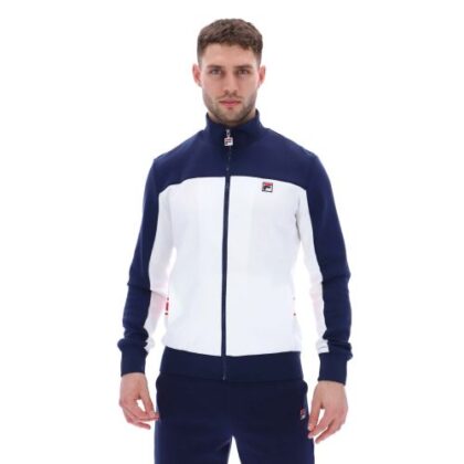 FILA Mens White FILA Navy FILA Red Gavin Track Jacket by Designer Wear GBP55 - Grab Your Coat!