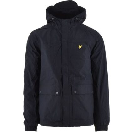 Lyle and Scott Mens Dark Navy Hooded Pocket Jacket by Designer Wear GBP68 - Grab Your Coat!