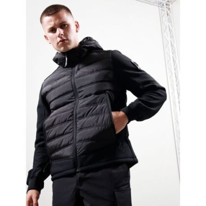 Marshall Artist Mens Black Hybrid Softshell Jacket by Designer Wear GBP90 - Grab Your Coat!