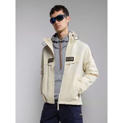 Napapijri Mens Whitecap Grey Rainforest Jacket by Designer Wear GBP105 - Grab Your Coat!