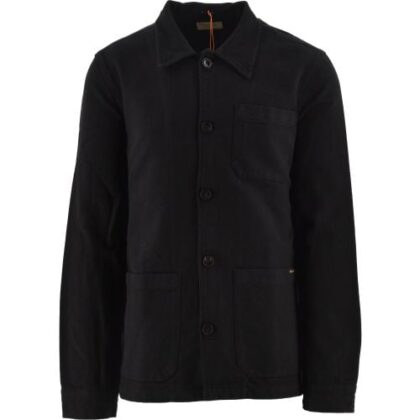 Nudie Jeans Mens Black Barney Worker Jacket by Designer Wear GBP111 - Grab Your Coat!
