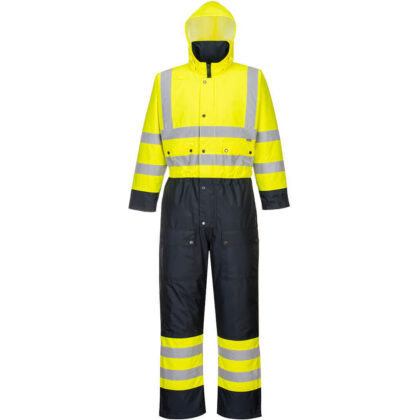 Oxford Weave 300D Class 3 Hi Vis Contrast Overall Yellow / Navy XL by Tooled Up GBP66.95 - Grab Your Coat!