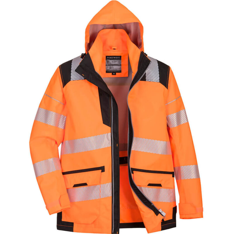 Oxford Weave 300D Class 3 PW3 Hi Vis 5 in 1 Jacket Orange / Black S by Tooled Up GBP101.95 - Grab Your Coat!